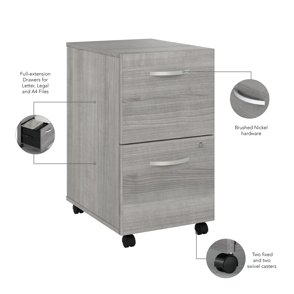 Studio A 2 Drawer Mobile File Cabinet - Assembled - Image 16