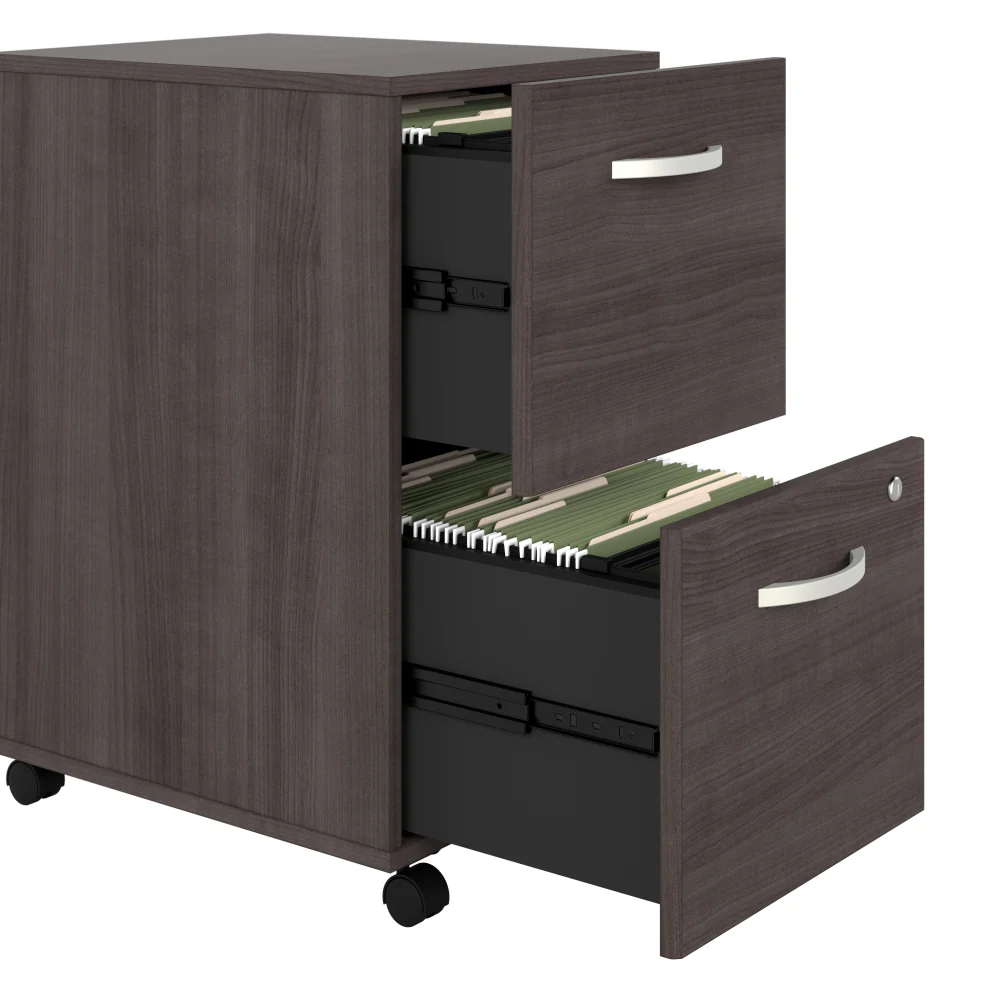 Hybrid 2 Drawer Mobile File Cabinet - Assembled - Image 19