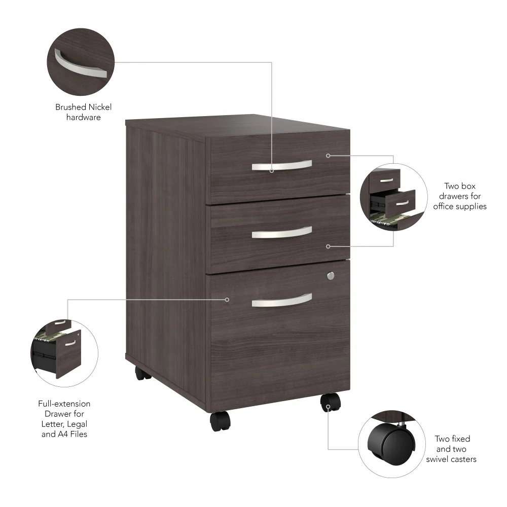 Studio C 3 Drawer Mobile File Cabinet - Image 14