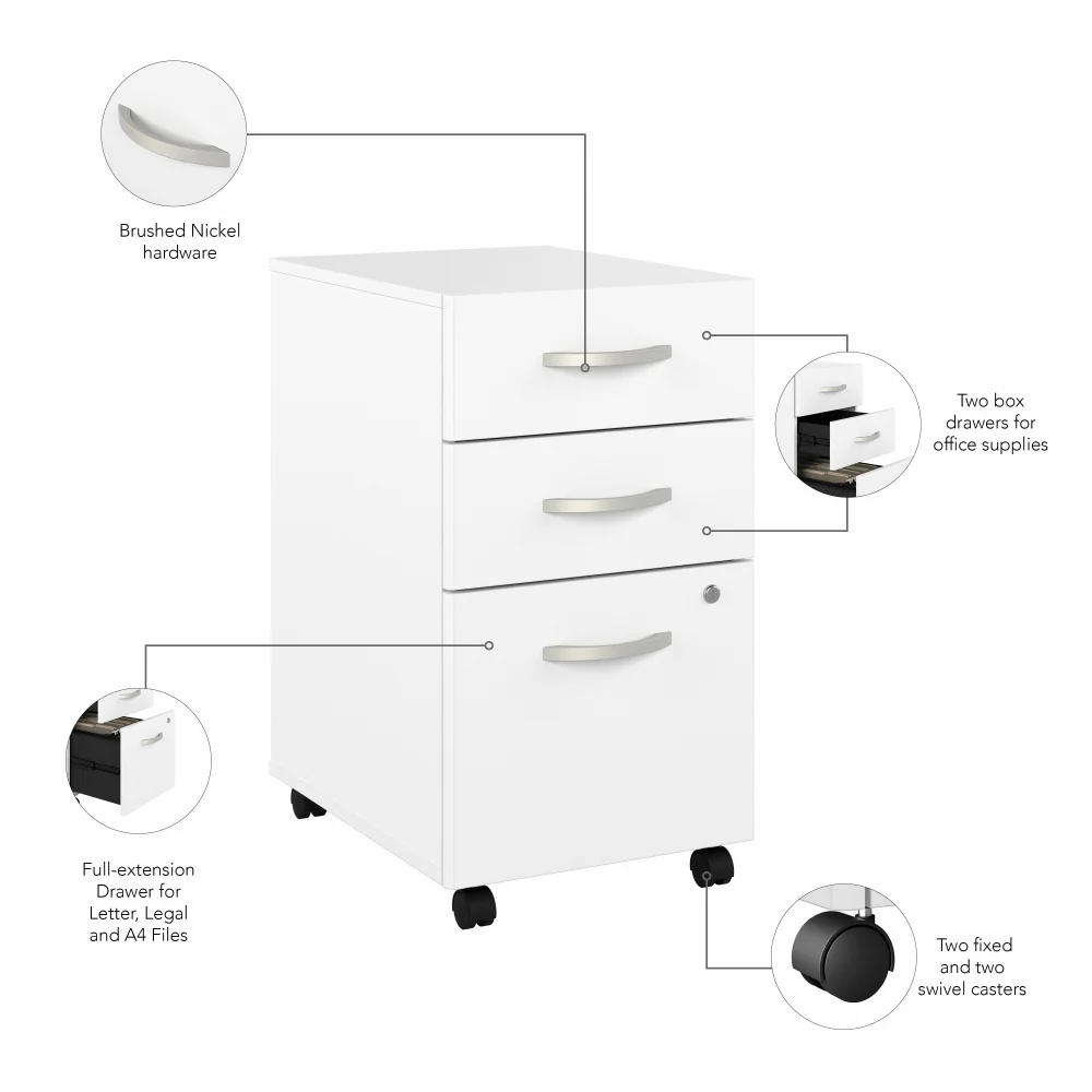 Studio C 3 Drawer Mobile File Cabinet - Image 28