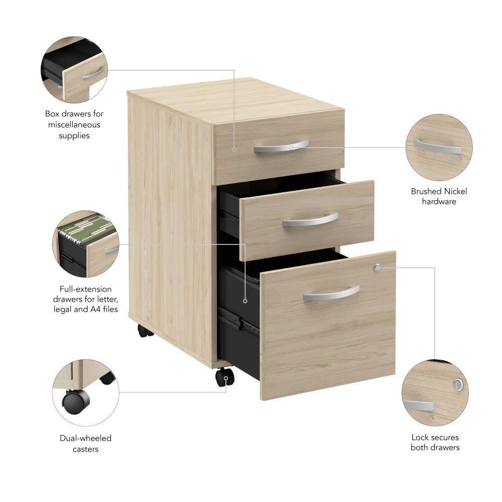 Studio C 3 Drawer Mobile File Cabinet - Image 37