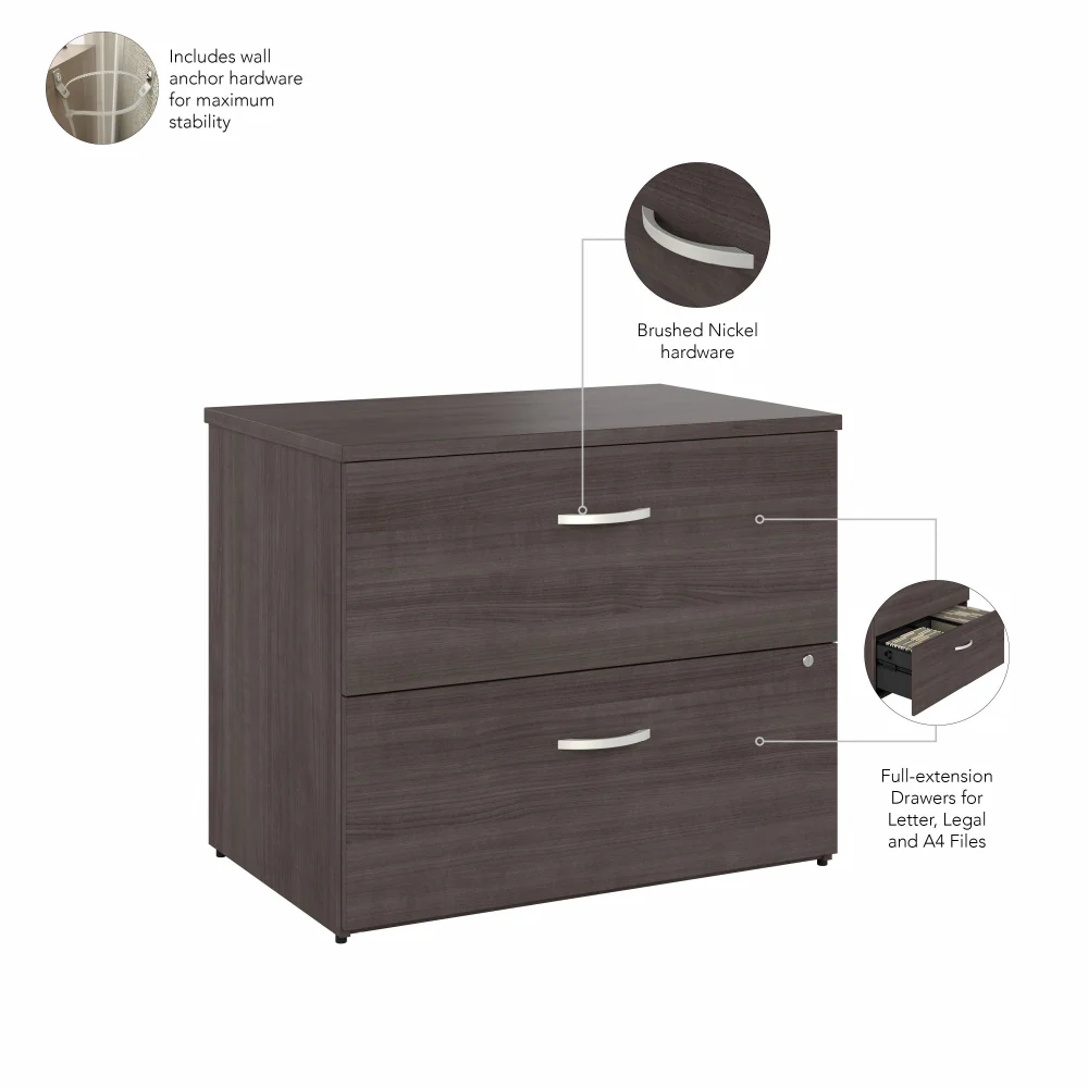 Hybrid 2 Drawer Lateral File Cabinet - Assembled - Image 28