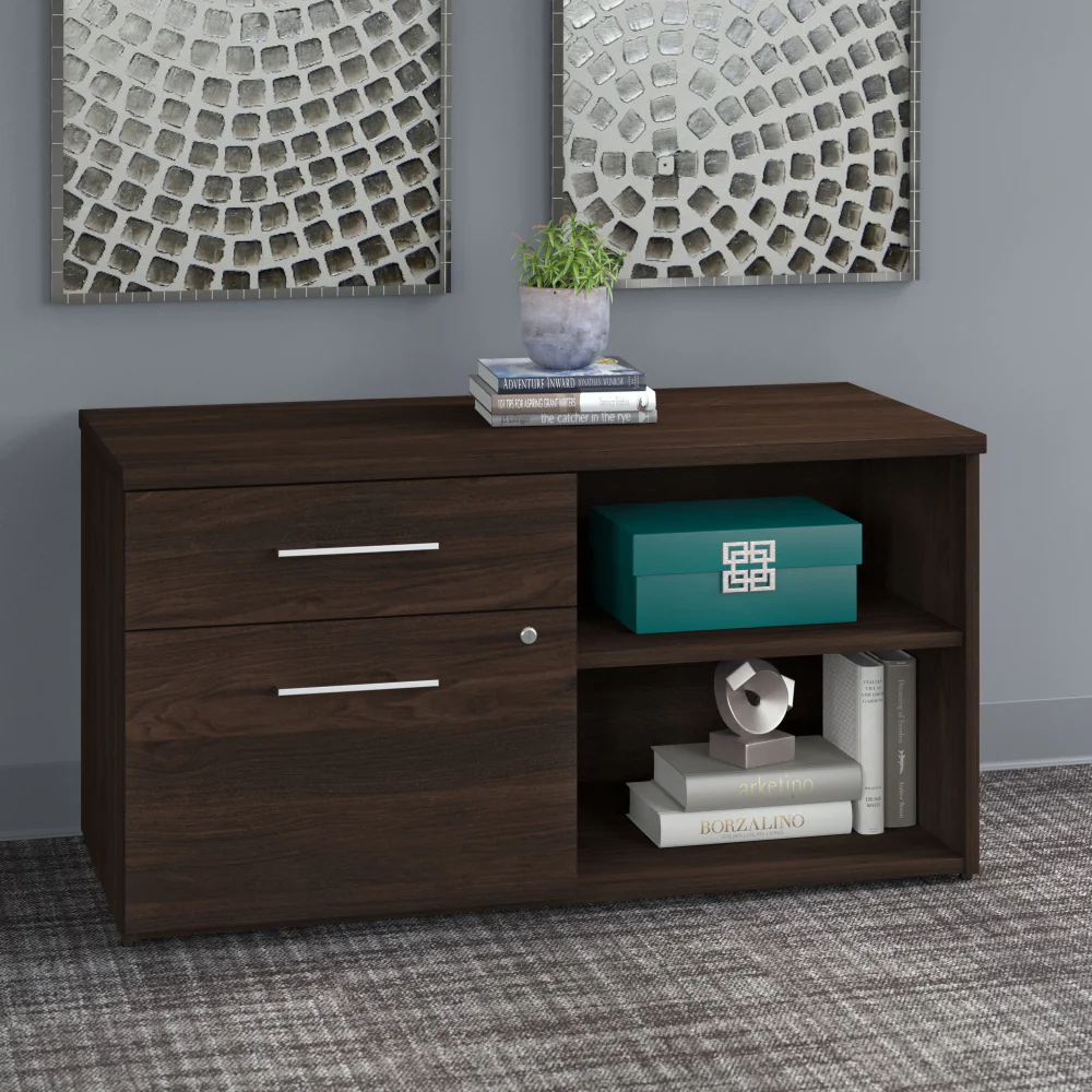 Office 500 Low Storage Cabinet with Drawers and Shelves - Image 12