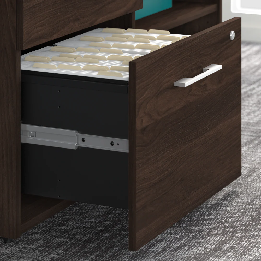 Office 500 Low Storage Cabinet with Drawers and Shelves - Image 15