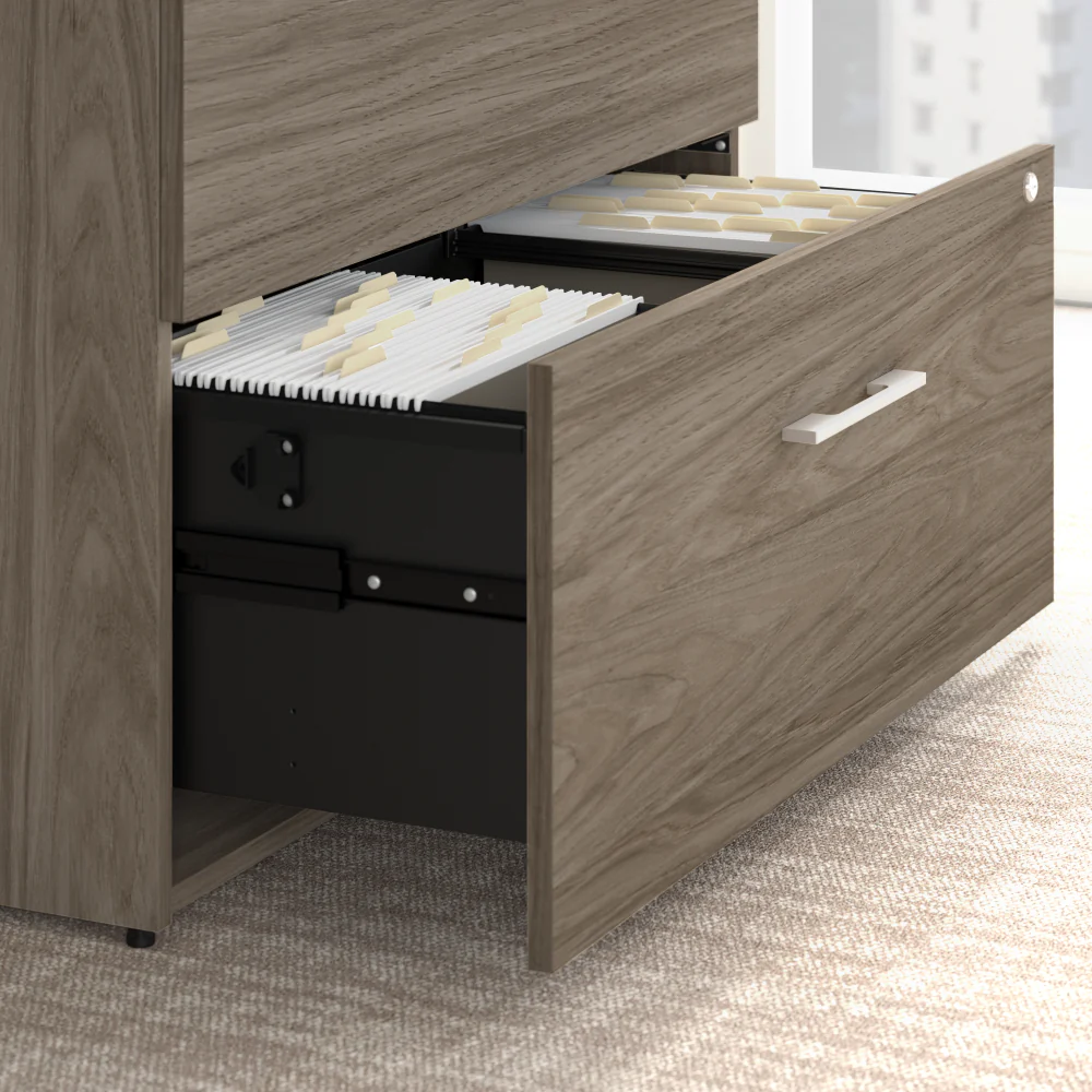 Office 500 Low Storage Cabinet with Drawers and Shelves - Image 4