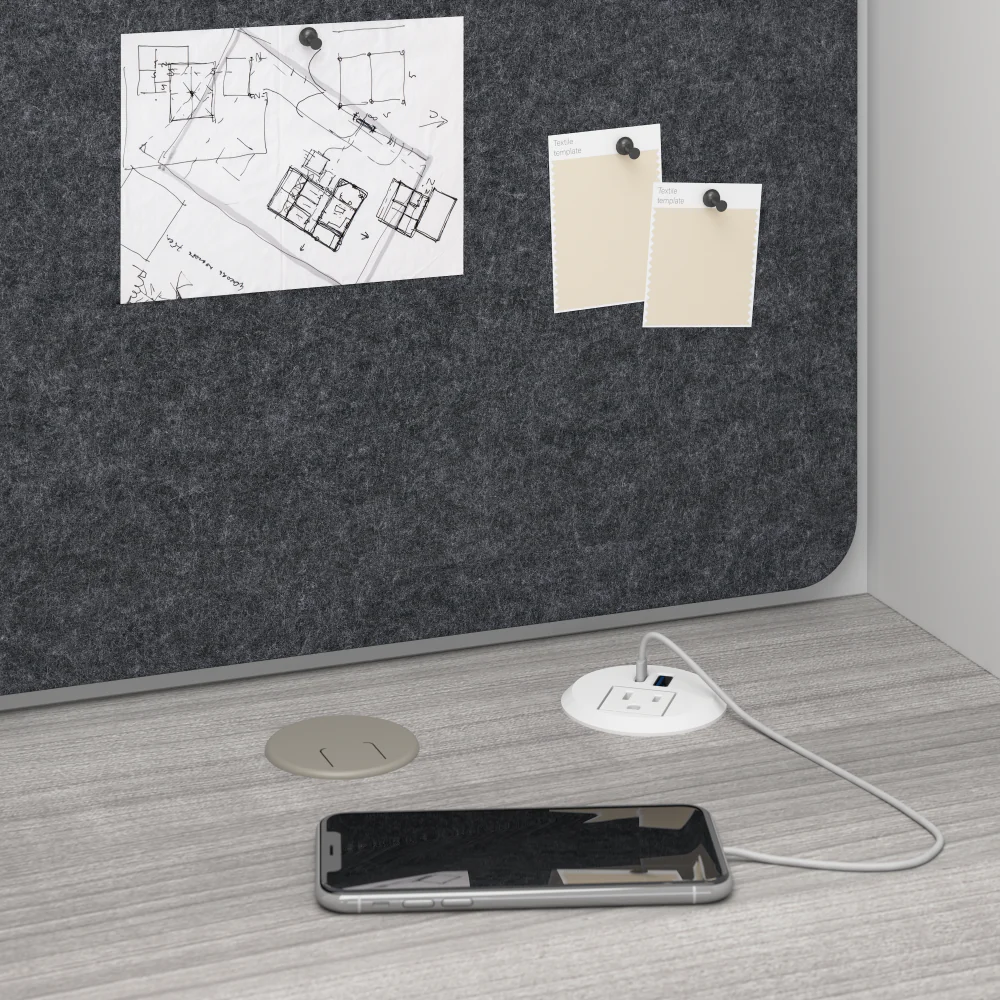 Hustle 48-inch Cubicle Desk for Office with Locking Storage Cabinet - Image 17