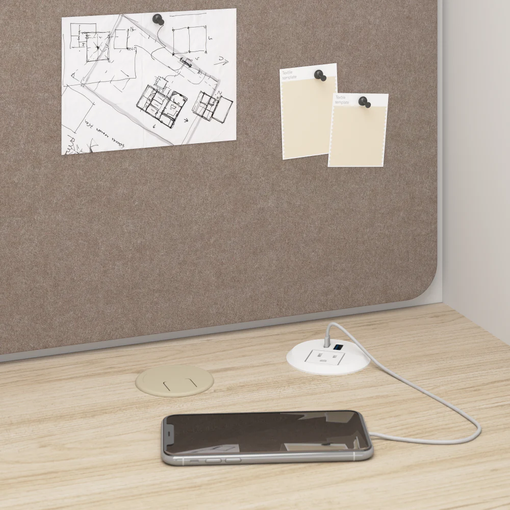 Hustle 48-inch Cubicle Desk for Office with Locking Storage Cabinet - Image 5
