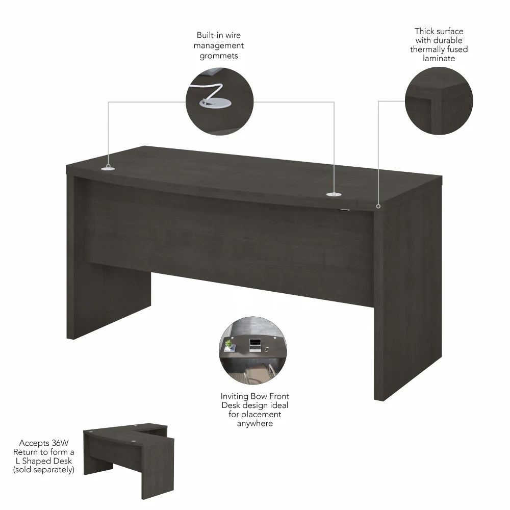 Echo 60W Bow Front Desk - Image 7