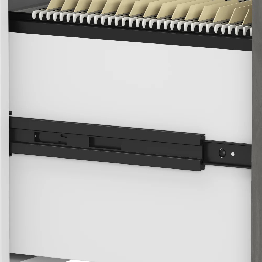Echo L Shaped Bow Front Desk with Mobile File Cabinet - Image 12