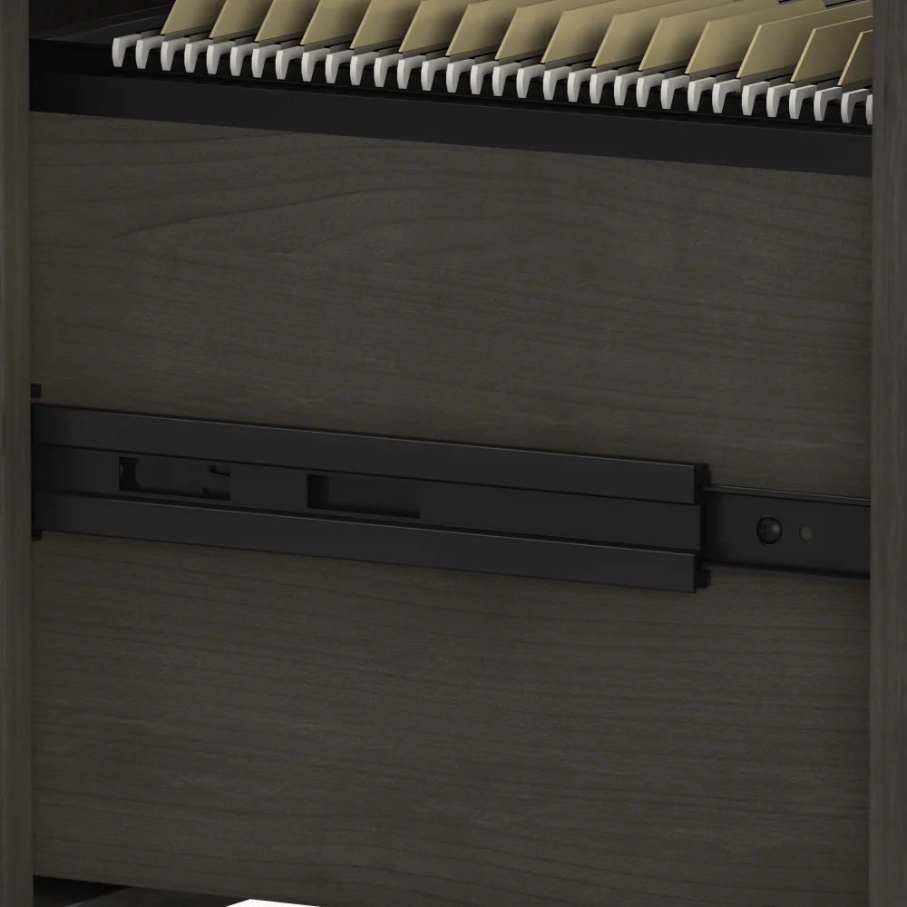 Echo L Shaped Bow Front Desk with Mobile File Cabinet - Image 25