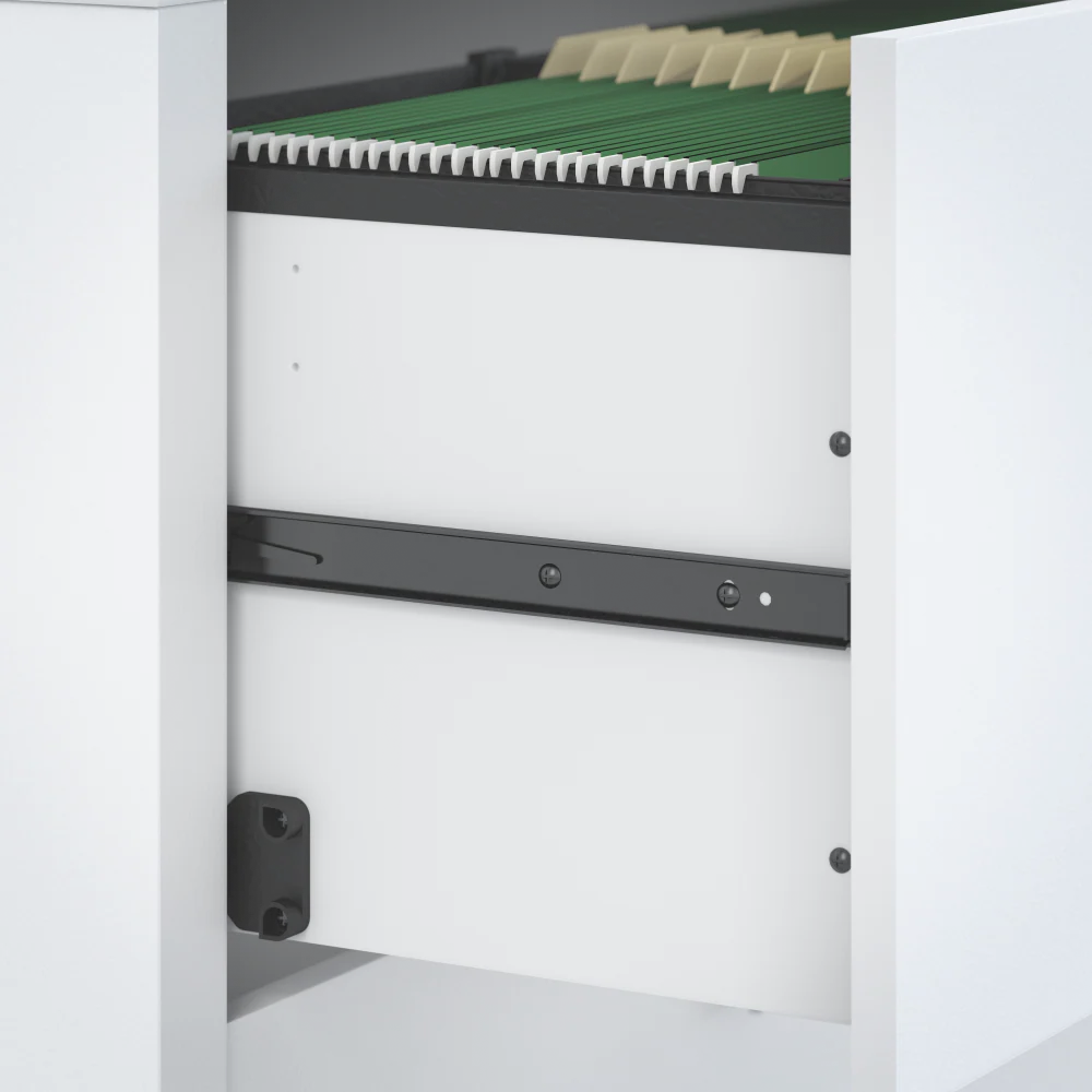 Echo Bow Front Desk and Credenza with Mobile File Cabinet - Image 11