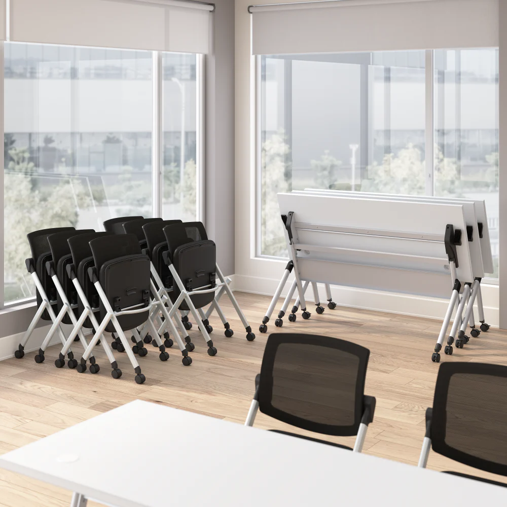 Envision 60W Folding Training Table and 2 Folding Chairs - Image 5