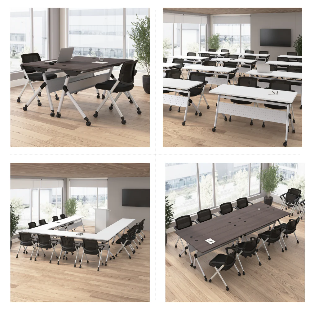 Envision 60W Folding Training Table with Powered Grommets - Image 3
