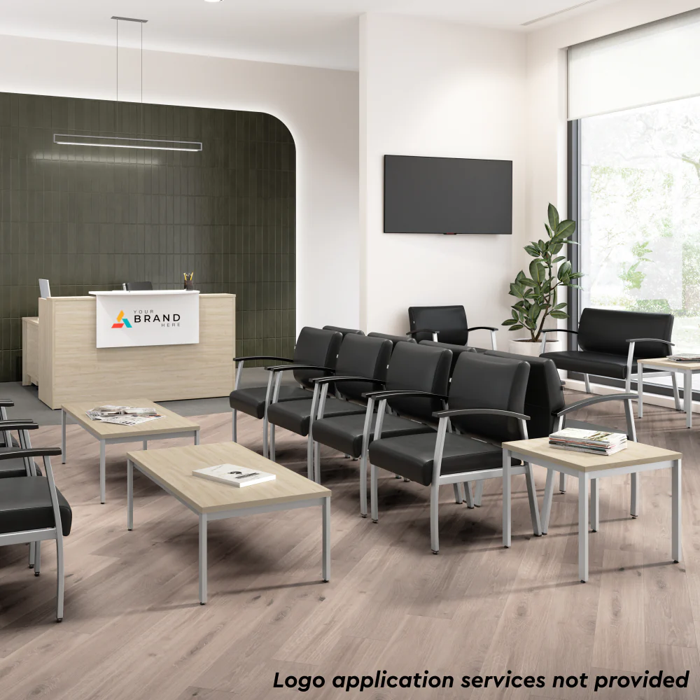 Arrive 60W x 30D Reception Desk with Shelf and Mobile File Cabinet - Image 4