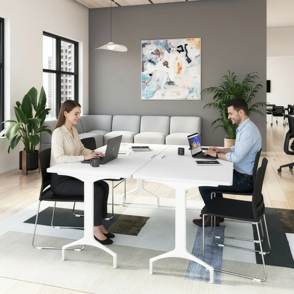 Synergy 60-inch Rectangle Modular Office Conference Table - Image 17