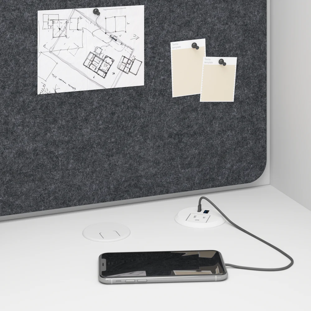 Hustle 60-inch Cubicle Desk for Office with Locking Storage Cabinet - Image 5