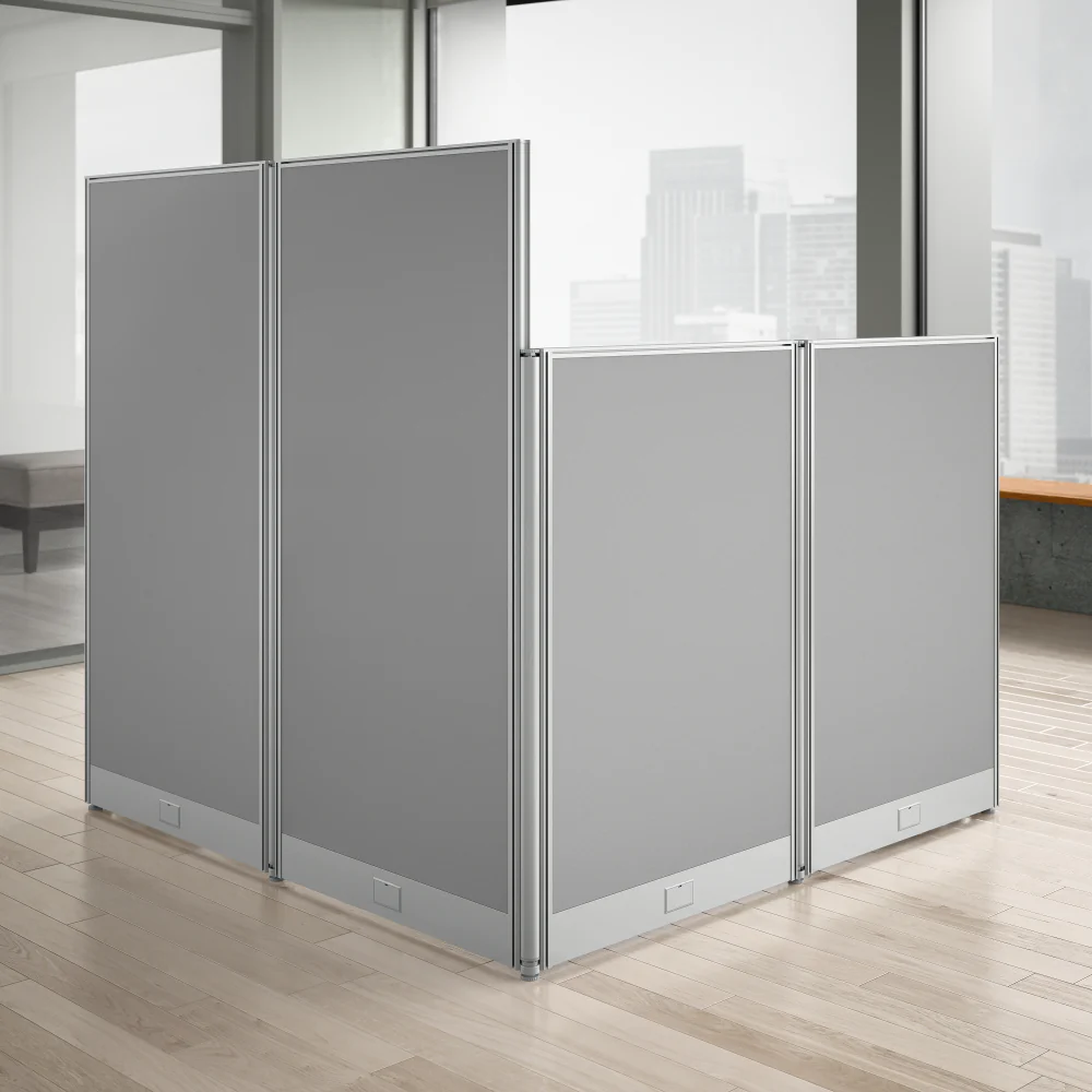 Office in an Hour 65-inch L Shaped Cubicle Desk - Image 11