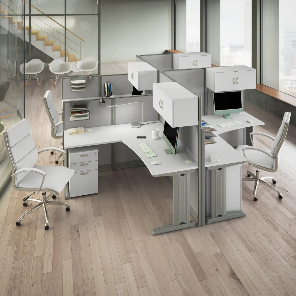 Office in an Hour 65-inch L Shaped Cubicle Desk - Image 12