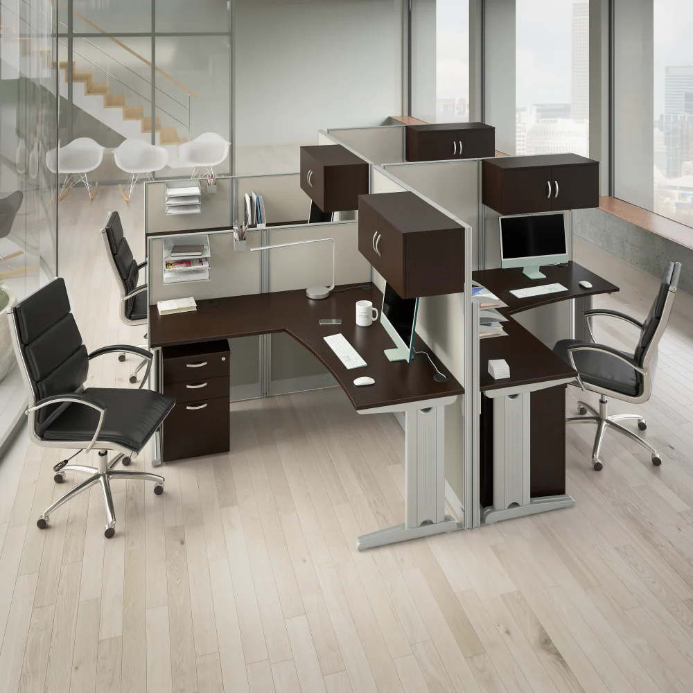 Office in an Hour 65-inch L Shaped Cubicle Desk - Image 22