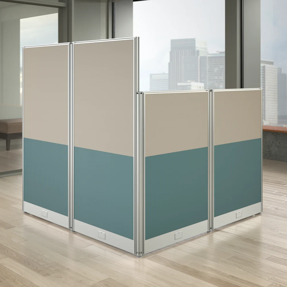 Office in an Hour 65-inch L Shaped Cubicle Desk - Image 30