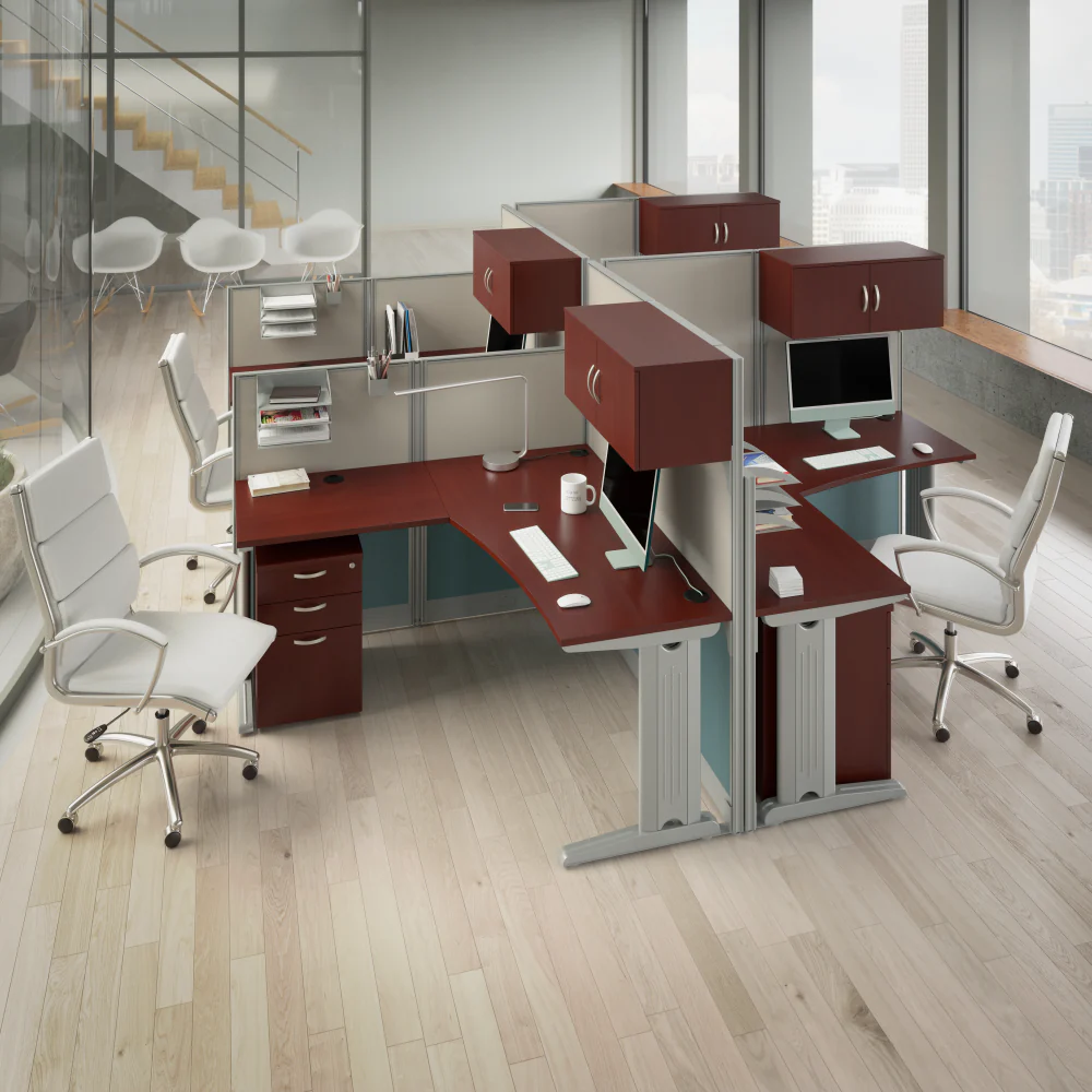 Office in an Hour 65-inch L Shaped Cubicle Desk - Image 31