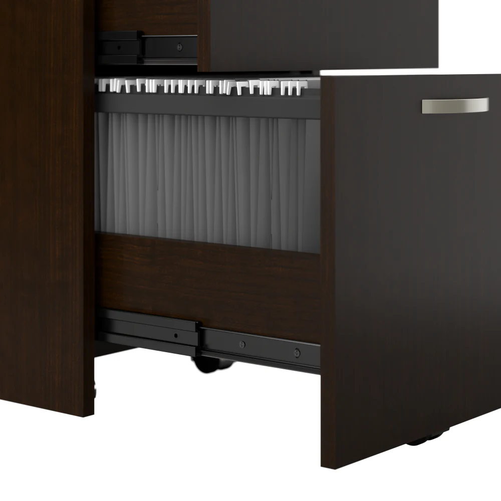 Office in an Hour 65W L Shaped Cubicle Desk with Storage, Drawers, and Organizers - Image 4