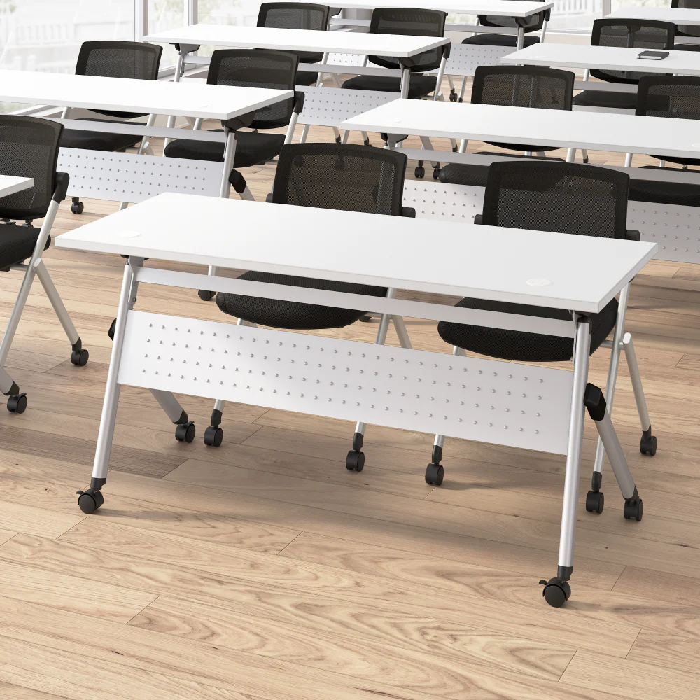 Envision 72W Folding Training Table with Powered Grommets and 2 Chairs - Image 10