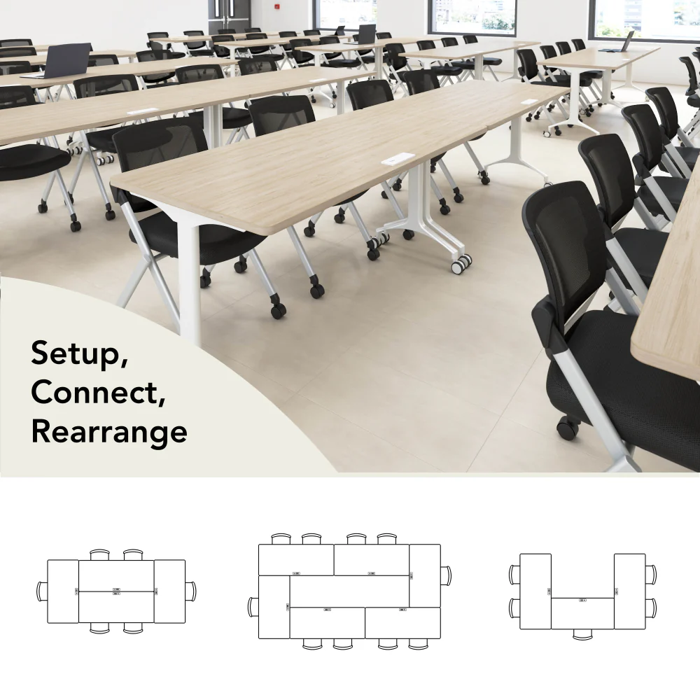 Synergy 72-inch Rectangle Modular Office Conference Table - Image 11