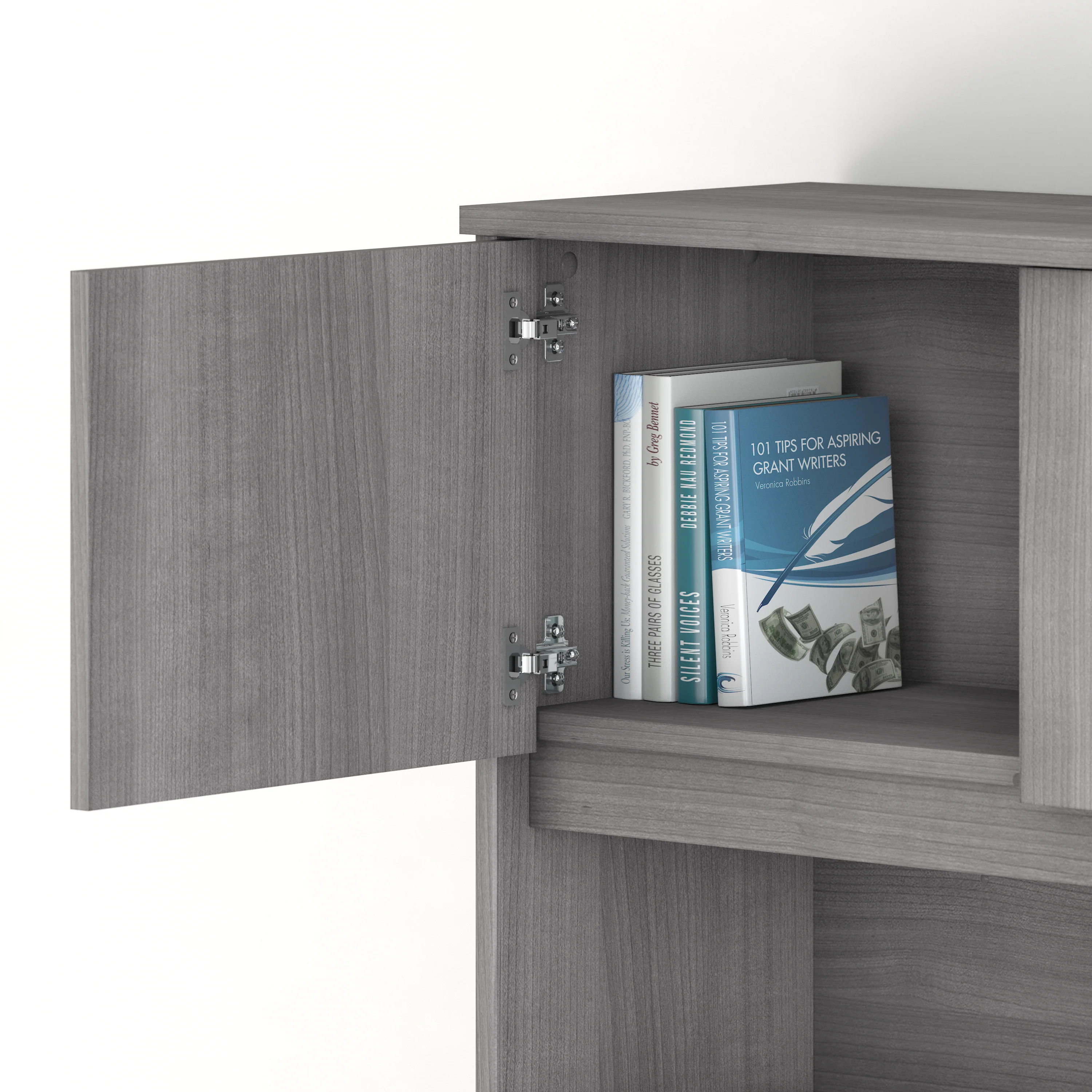 Studio C 72W x 36D U Shaped Desk with Hutch and Mobile File Cabinet - Image 14