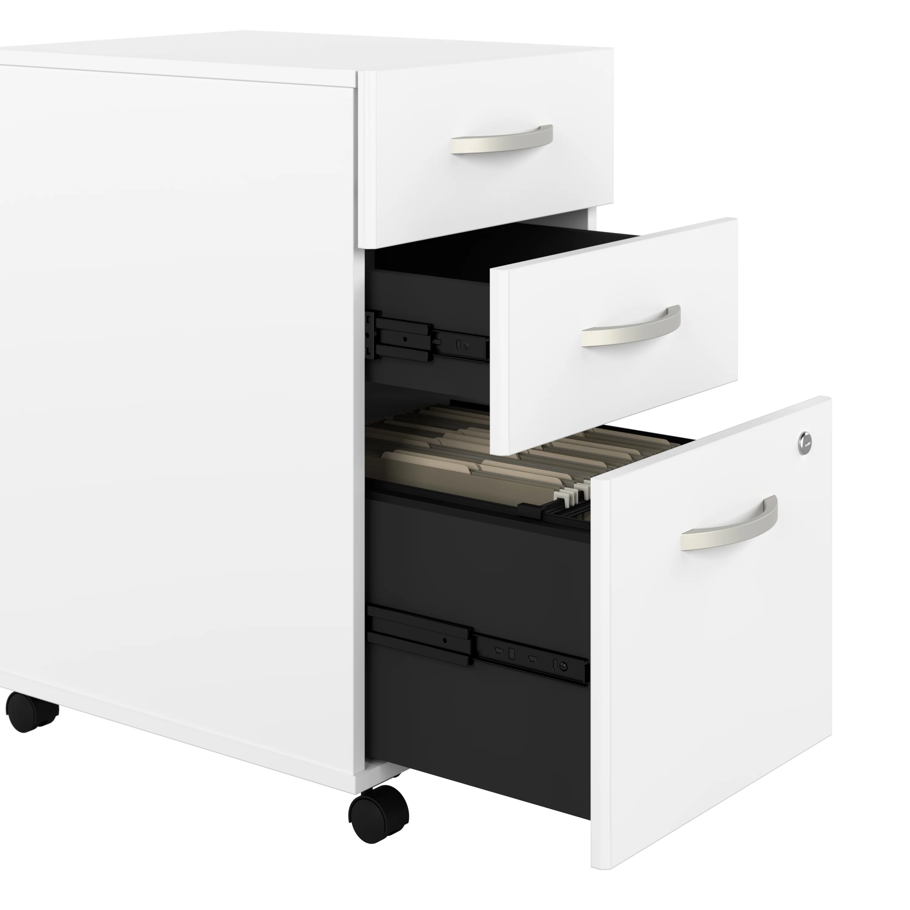 Studio C 72W x 36D U Shaped Desk with Hutch and Mobile File Cabinet - Image 8